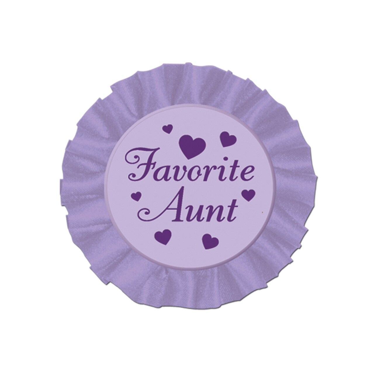 Party Central Club Pack of 12 Lavender and Purple Round ''Favorite Aunt'' Buttons Party Favors 3.5''